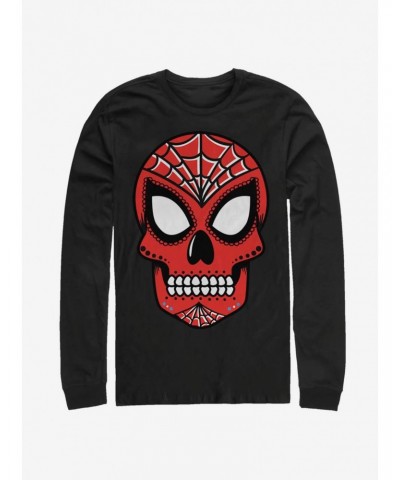 Marvel Spider-Man Sugar Skull Long-Sleeve T-Shirt $10.26 T-Shirts