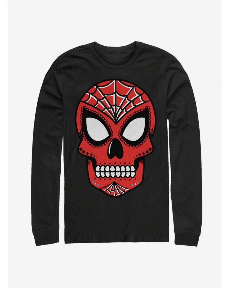 Marvel Spider-Man Sugar Skull Long-Sleeve T-Shirt $10.26 T-Shirts