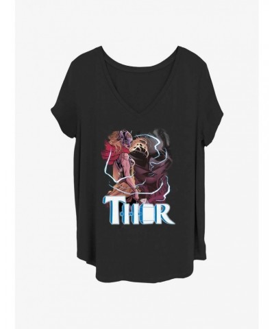 Marvel Thor: Love and Thunder Mighty Thor Thunder God Girls T-Shirt Plus Size $7.86 T-Shirts