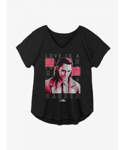 Marvel Loki Love Is A Dagger Variant Girls Plus Size T-Shirt $11.10 T-Shirts