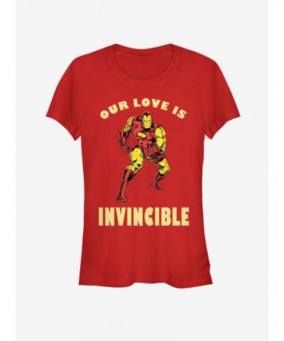 Marvel Ironman Our Love Is Invincible Valentine Girls T-Shirt $7.17 T-Shirts