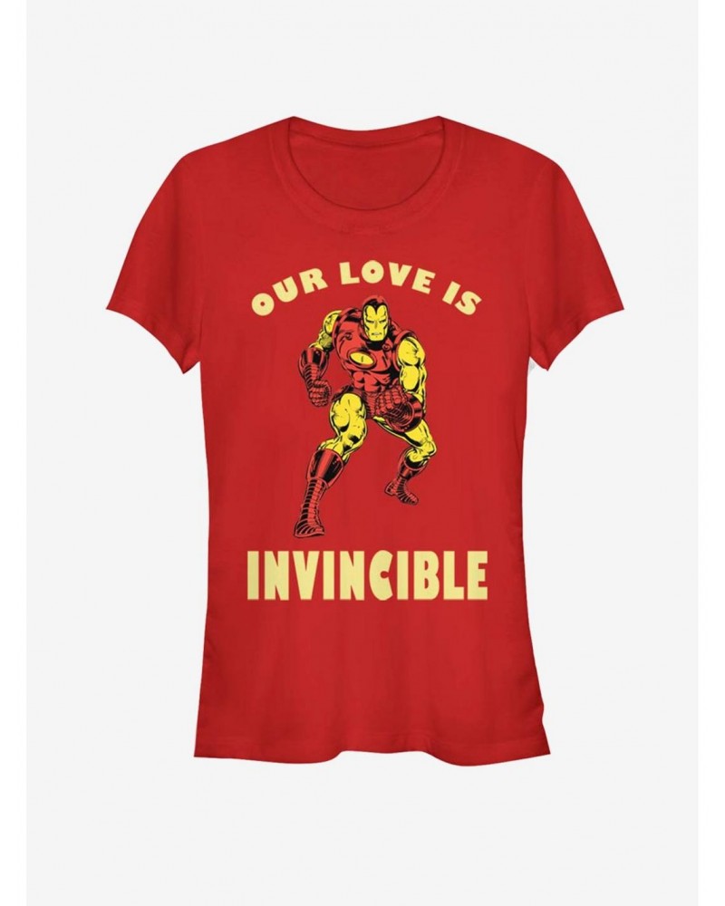 Marvel Ironman Our Love Is Invincible Valentine Girls T-Shirt $7.17 T-Shirts