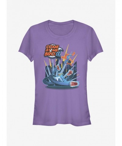 Marvel Spider-Man Come At Me Brock Girls T-Shirt $7.17 T-Shirts