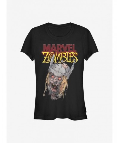 Marvel Zombies Head Of Thor Girls T-Shirt $9.56 T-Shirts