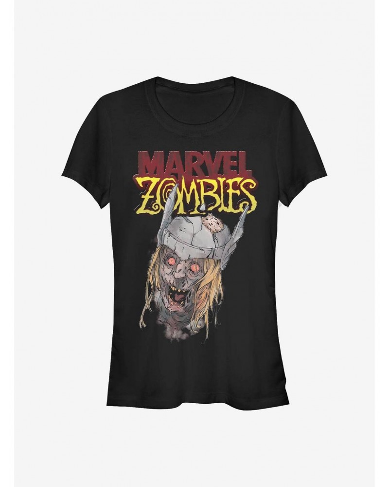 Marvel Zombies Head Of Thor Girls T-Shirt $9.56 T-Shirts