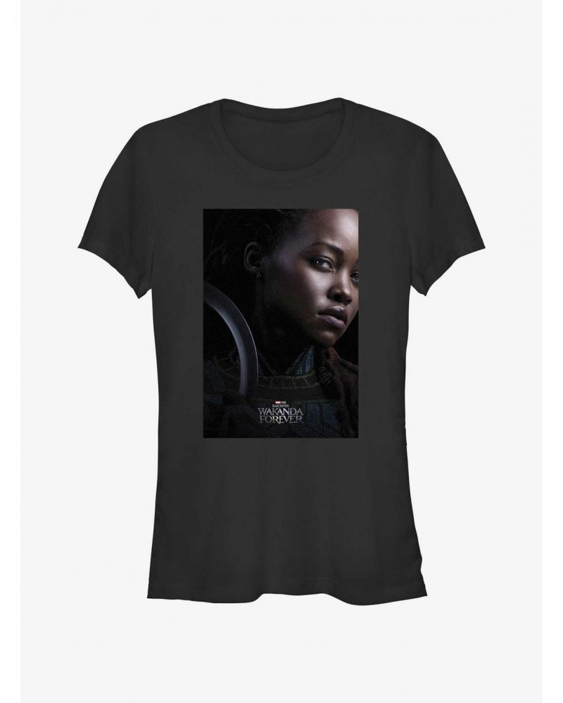 Marvel Black Panther: Wakanda Forever Nakia Movie Poster Girls T-Shirt $9.56 T-Shirts