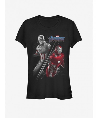 Marvel Avengers Endgame Cap Ironman Girls T-Shirt $9.96 T-Shirts