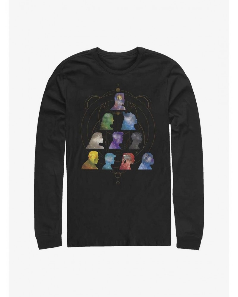 Marvel Eternals Silhouette Galaxy Heads Long-Sleeve T-Shirt $12.90 T-Shirts