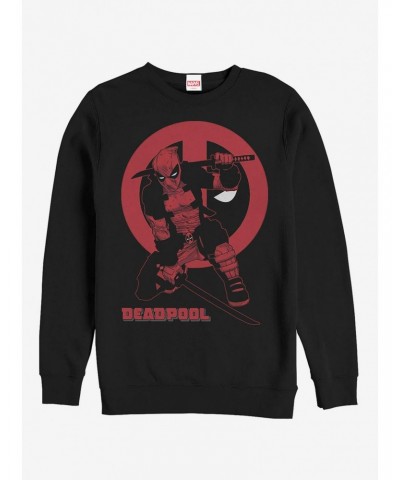 Marvel Deadpool Katana Sword Pose Girls Sweatshirt $12.99 Sweatshirts