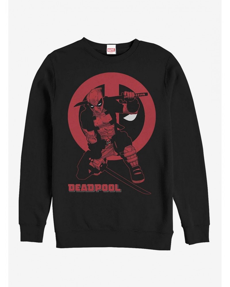 Marvel Deadpool Katana Sword Pose Girls Sweatshirt $12.99 Sweatshirts