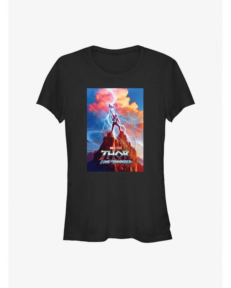 Marvel Thor: Love and Thunder Movie Poster Girls T-Shirt $6.37 T-Shirts