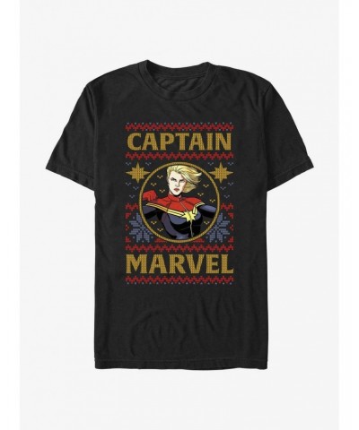 Marvel Captain Marvel Ugly Christmas T-Shirt $6.50 T-Shirts