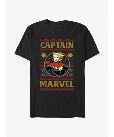 Marvel Captain Marvel Ugly Christmas T-Shirt $6.50 T-Shirts