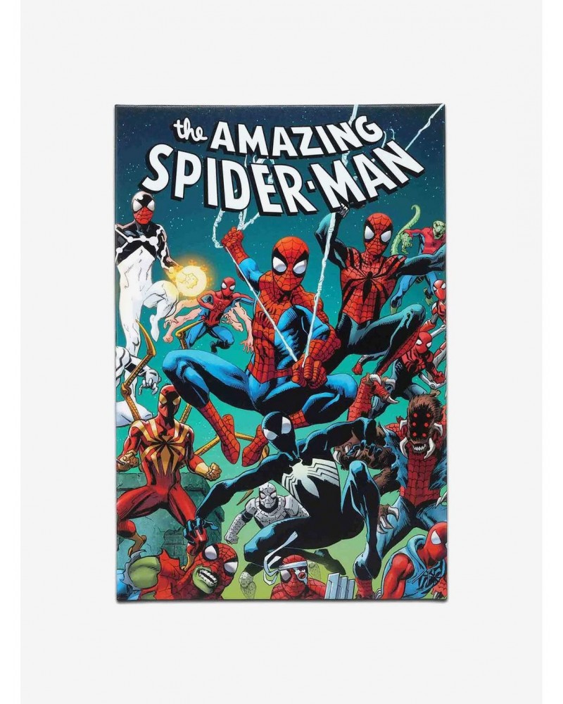 Marvel The Amazing Spider-Man Multiple Spideys Comic Book Cover Canvas Wall Decor $23.36 Décor