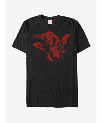 Marvel Spider-Man Leap Distressed T-Shirt $7.84 T-Shirts