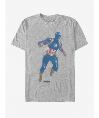 Marvel Avengers: Endgame Captain America Paint T-Shirt $7.65 T-Shirts