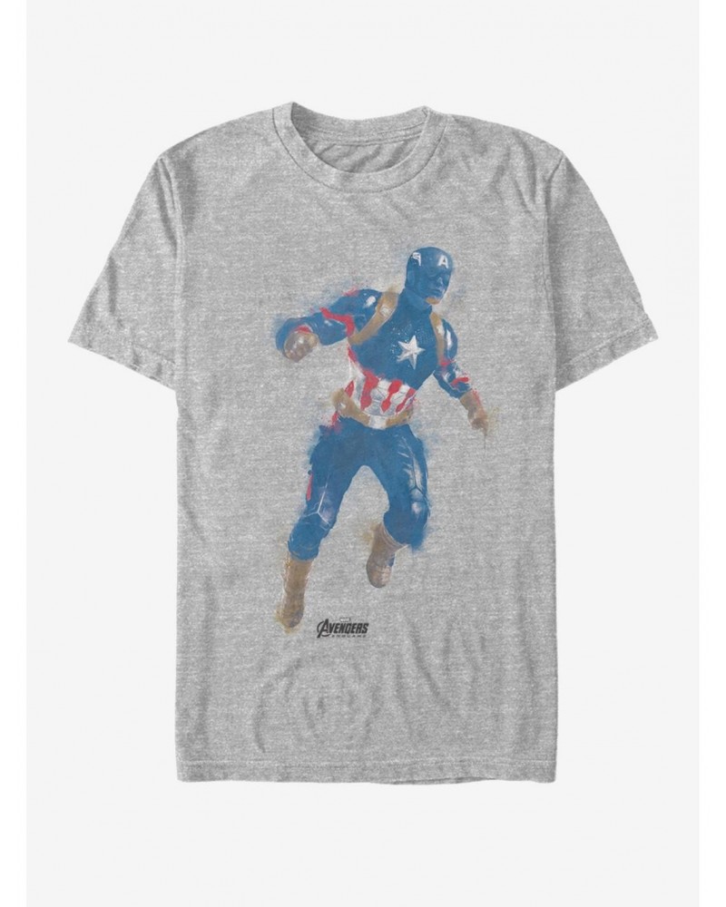 Marvel Avengers: Endgame Captain America Paint T-Shirt $7.65 T-Shirts