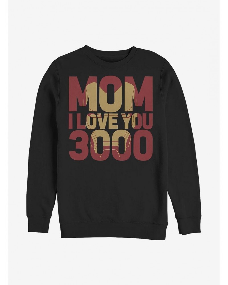 Marvel Iron Man Love You 3000 Crew Sweatshirt $14.17 Sweatshirts