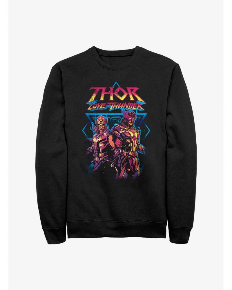 Marvel Thor: Love And Thunder Grunge Thunder Sweatshirt $12.40 Sweatshirts