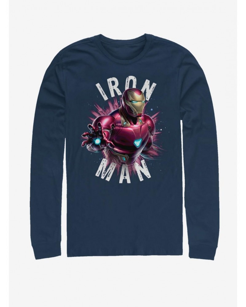 Marvel Avengers: Endgame Iron Man Burst Long-Sleeve T-Shirt $8.95 T-Shirts