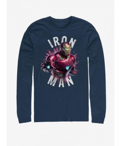 Marvel Avengers: Endgame Iron Man Burst Long-Sleeve T-Shirt $8.95 T-Shirts