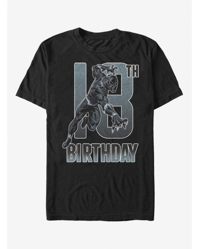 Marvel Black Panther 18th Birthday T-Shirt $9.37 T-Shirts