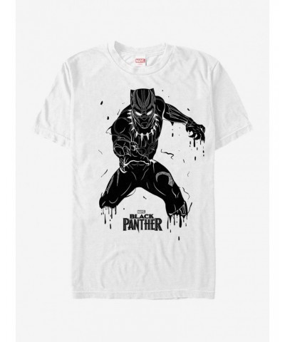 Marvel Black Panther 2018 Drip Pattern T-Shirt $7.07 T-Shirts