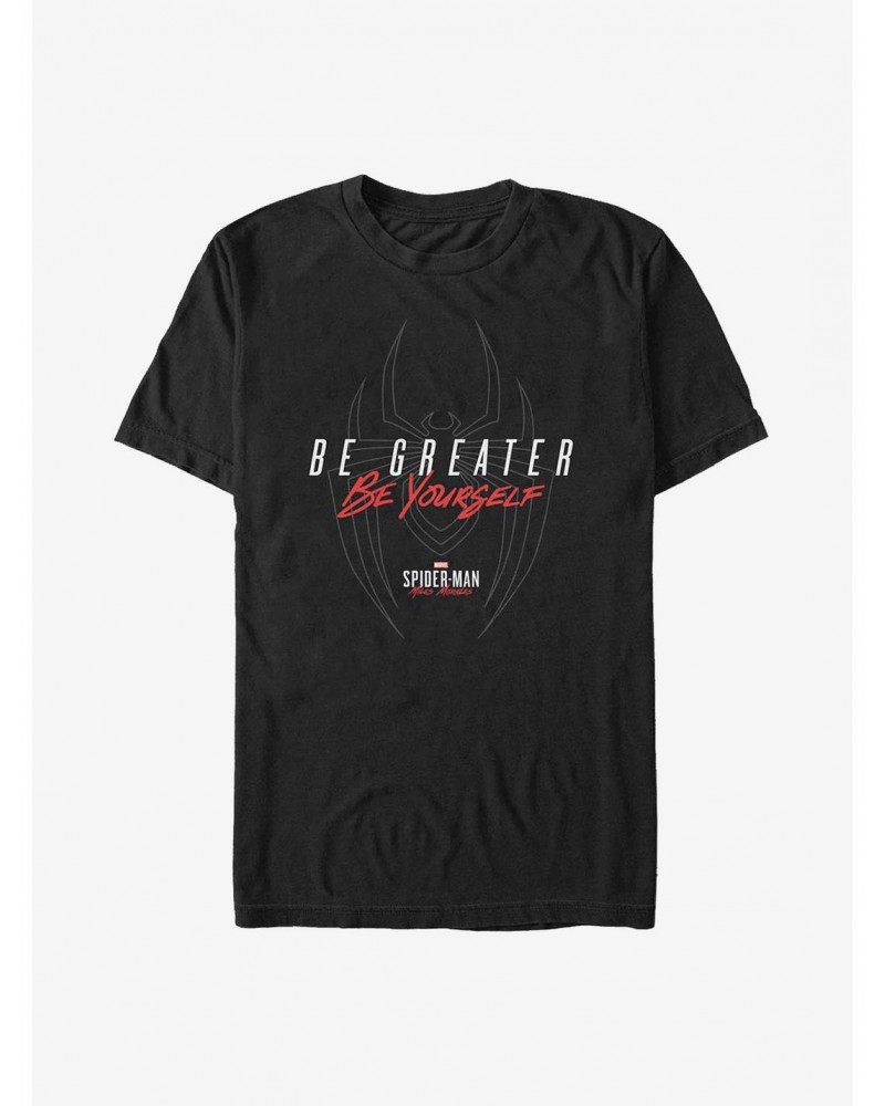 Marvel Spider-Man Miles Morales Be Greater Be Yourself T-Shirt $6.31 T-Shirts