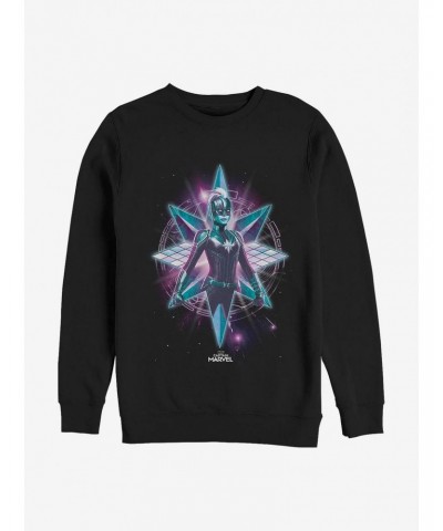 Marvel Captain Marvel Star Warrior Crew Sweatshirt $12.99 Sweatshirts