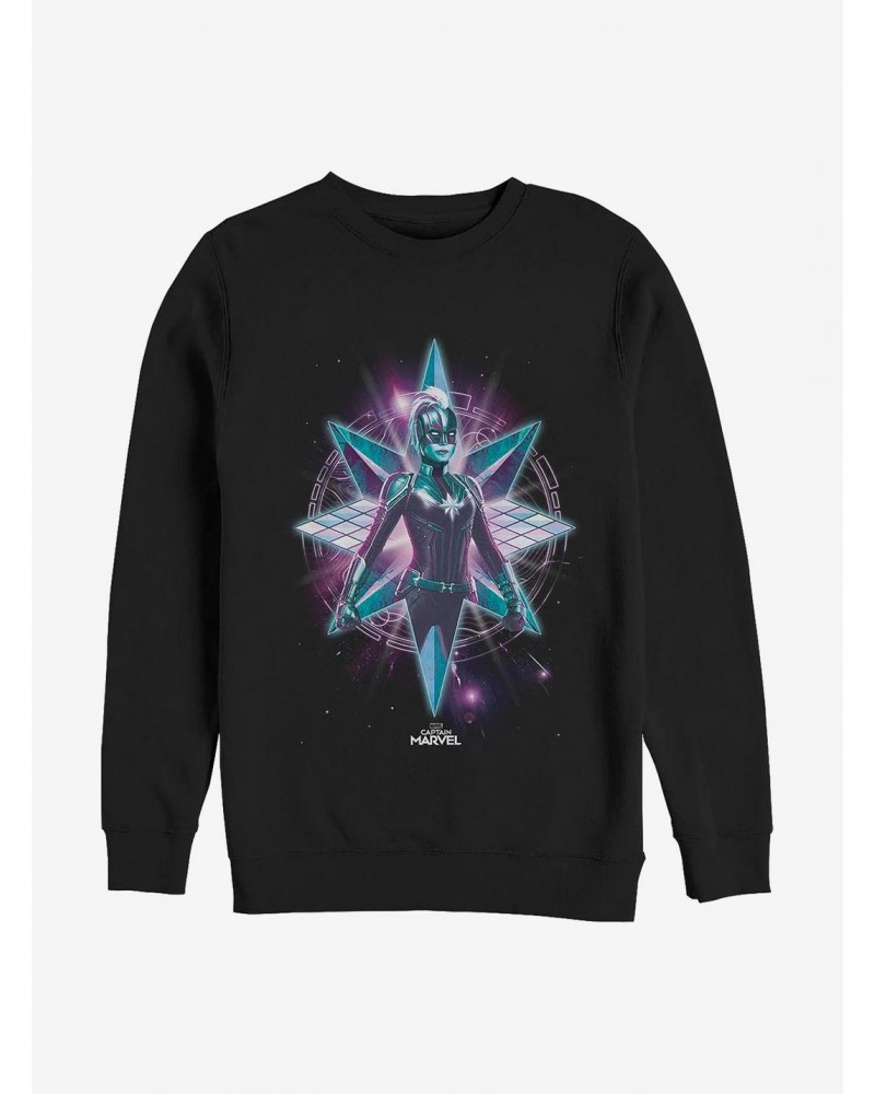 Marvel Captain Marvel Star Warrior Crew Sweatshirt $12.99 Sweatshirts