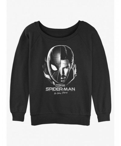 Marvel Spider-Man: No Way Home Parker Strange Split Girls Slouchy Sweatshirt $10.63 Sweatshirts