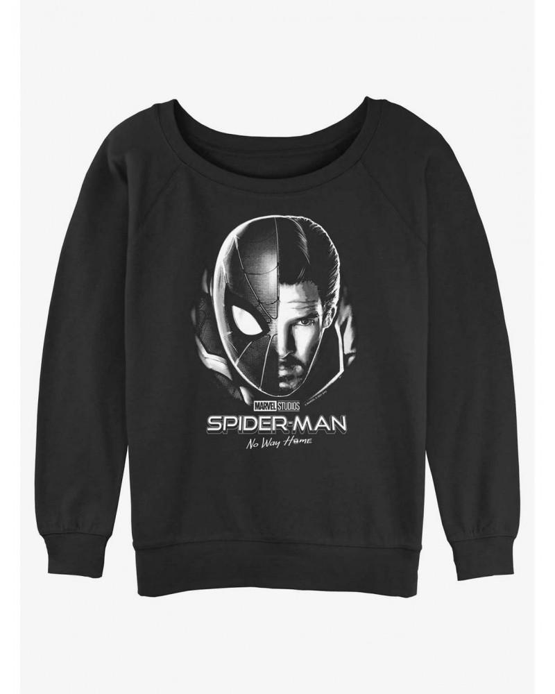 Marvel Spider-Man: No Way Home Parker Strange Split Girls Slouchy Sweatshirt $10.63 Sweatshirts