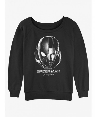 Marvel Spider-Man: No Way Home Parker Strange Split Girls Slouchy Sweatshirt $10.63 Sweatshirts