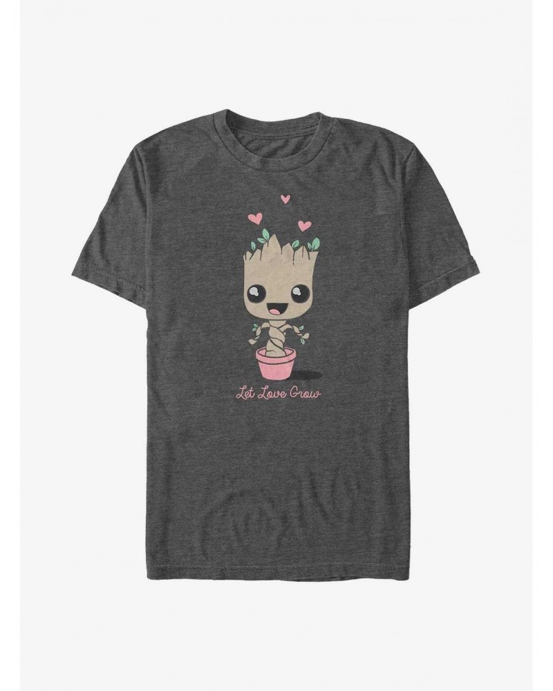 Marvel Guardians of the Galaxy Baby Groot Let Love Grow T-Shirt $5.93 T-Shirts