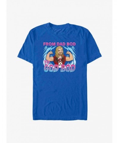 Marvel Thor: Love and Thunder Dad Bod To God Bod T-Shirt $7.07 T-Shirts