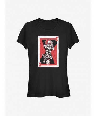 Marvel Black Widow Sister Card Girls T-Shirt $7.97 T-Shirts