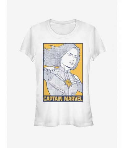 Marvel Avengers Endgame Pop Captain Marvel Girls T-Shirt $7.97 T-Shirts