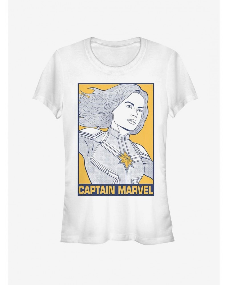 Marvel Avengers Endgame Pop Captain Marvel Girls T-Shirt $7.97 T-Shirts