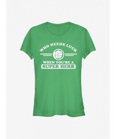 Marvel The Hulk Clover Collegiate Girls T-Shirt $6.97 T-Shirts