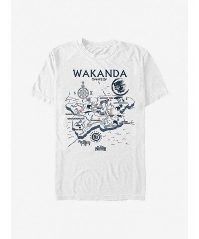 Marvel Black Panther Wakanda Map T-Shirt $8.03 T-Shirts