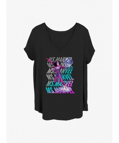 Marvel Ms. Marvel Wave Girls Plus T-Shirt $9.48 T-Shirts