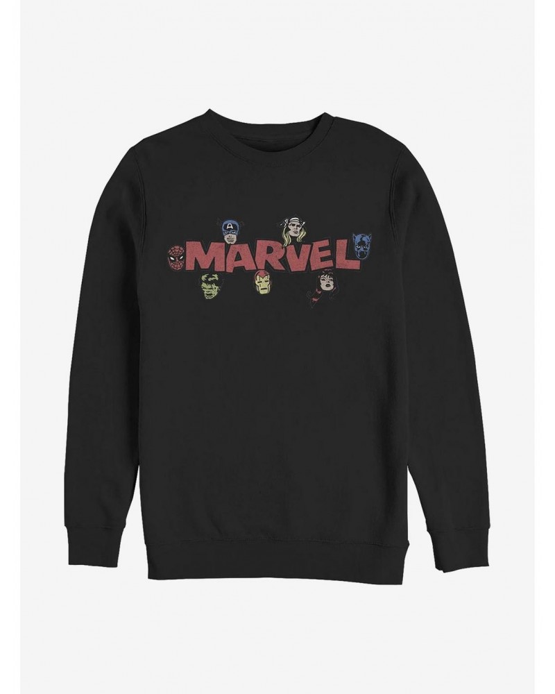 Marvel Avengers Vintage Logo Crew Sweatshirt $9.74 Sweatshirts