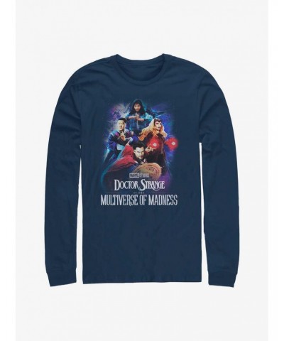 Marvel Doctor Strange In The Multiverse of Madness Poster Group Long-Sleeve T-Shirt $13.16 T-Shirts