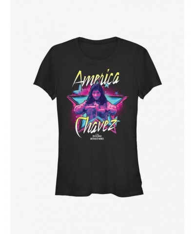 Marvel Doctor Strange In The Multiverse Of Madness Chavez Star Girls T-Shirt $7.57 T-Shirts