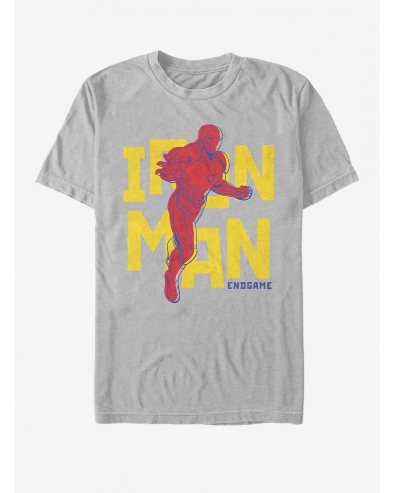 Marvel Avengers: Endgame Text Pop Iron Man T-Shirt $8.22 T-Shirts