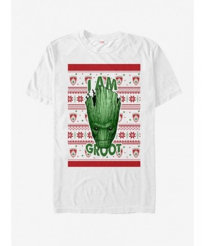 Marvel Guardians Of The Galaxy Groot Xmas Sweater T-Shirt $5.93 T-Shirts