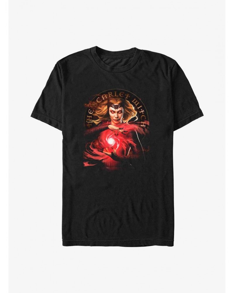 Marvel Doctor Strange in the Multiverse of Madness Dark Side Scarlet Witch Big & Tall T-Shirt $11.72 T-Shirts