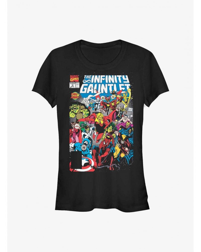 Marvel Avengers The Infinity Gauntlet Girls T-Shirt $6.57 T-Shirts