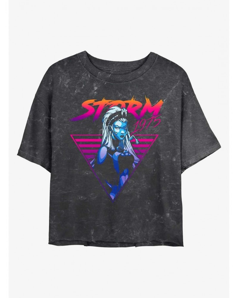 Marvel X-Men Neon Storm Mineral Wash Crop Girls T-Shirt $8.79 T-Shirts