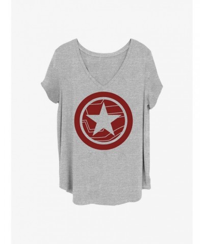 Marvel The Falcon and the Winter Soldier Red Shield Girls T-Shirt Plus Size $10.17 T-Shirts